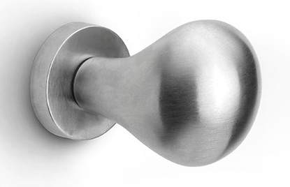 F507V - fixed front door knob PVD satin nickel*
