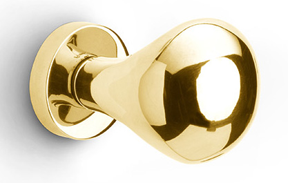 F507V - fixed front door knob brass unlacquered*