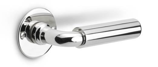 1923MRR50 - unsprung lever handle on rose bright nickel