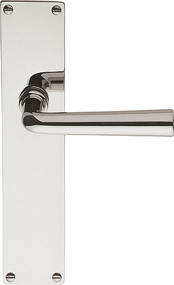 1925MPSFC - unsprung lever handle on blank plate bright nickel