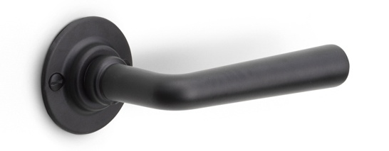 1925GRR50 - sprung lever handle on rose satin black