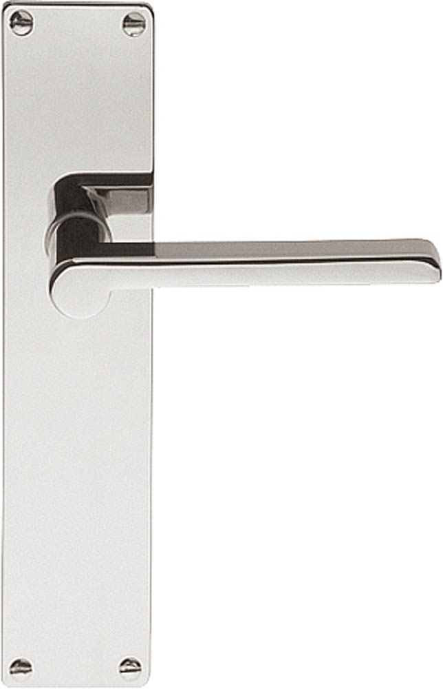 1927MPSFC - unsprung lever handle on blank plate bright nickel