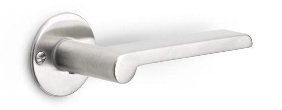 1927MRR50 - unsprung lever handle on rose satin nickel