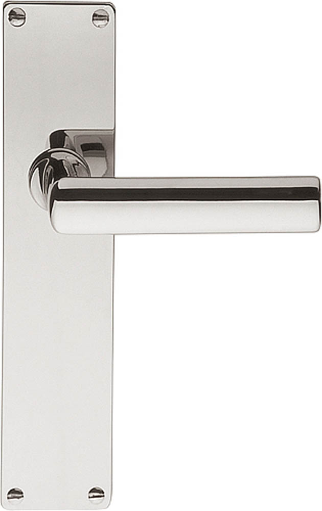 1929MPSFC - unsprung lever handle on blank plate bright nickel