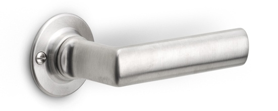 1929GRR50 - sprung lever handle on rose satin nickel