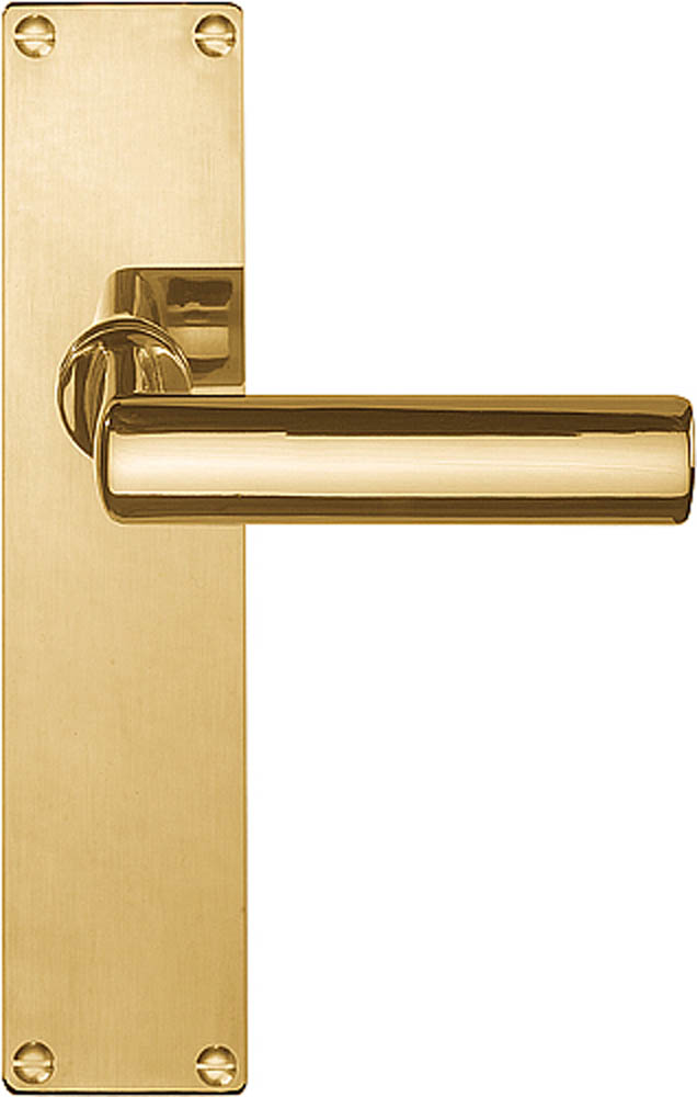 1929MPSFC - unsprung lever handle on blank plate brass unlacquered
