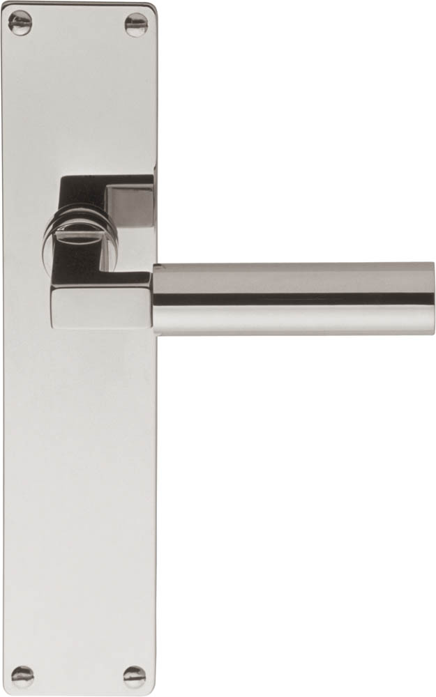 1930MPSFC - unsprung lever handle on blank plate bright nickel