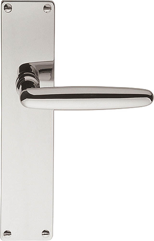 1938MPSFC - unsprung lever handle on blank plate bright nickel