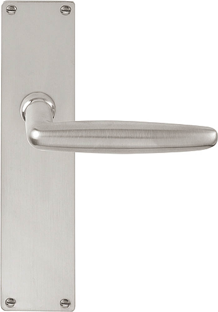 1938MPSFC - unsprung lever handle on blank plate satin nickel