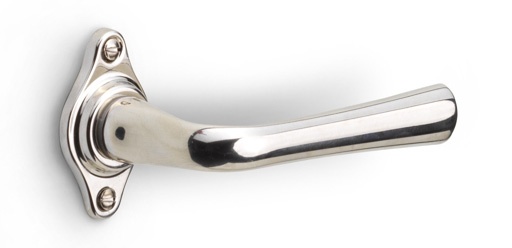 1948MRL - unsprung lever handle on rose bright nickel