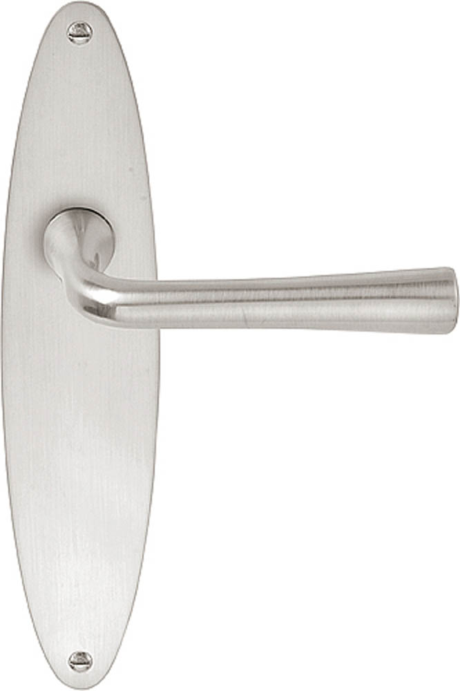 1948MPOSFC - unsprung lever handle on oval blank plate satin nickel
