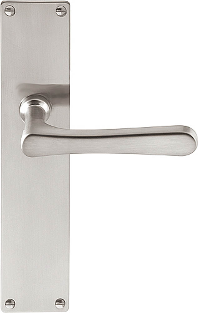 1935MPOSFC - unsprung lever handle on oval blank plate brass unlacquered