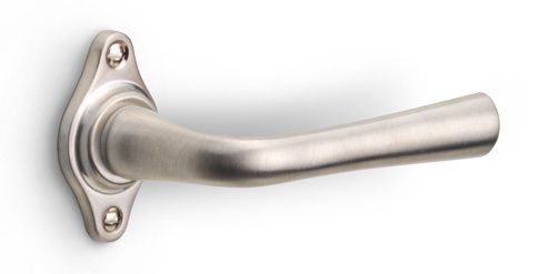 1948GRL - sprung lever handle on rose satin nickel