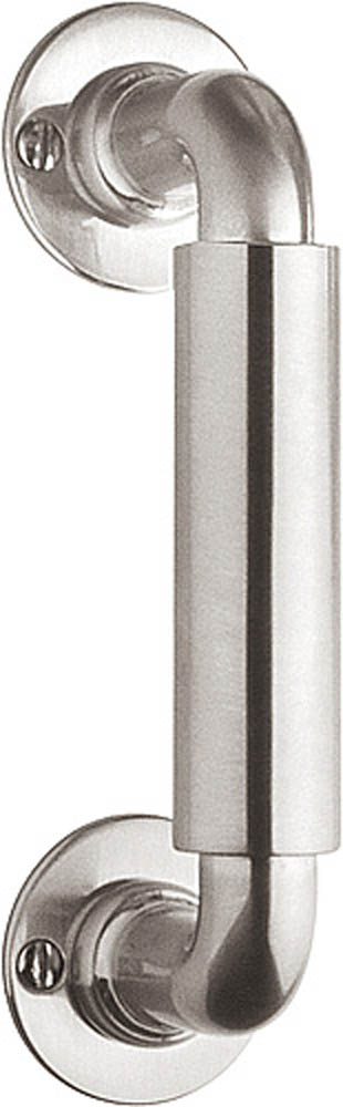 MG1923B - pull handle bright nickel/ebony wood