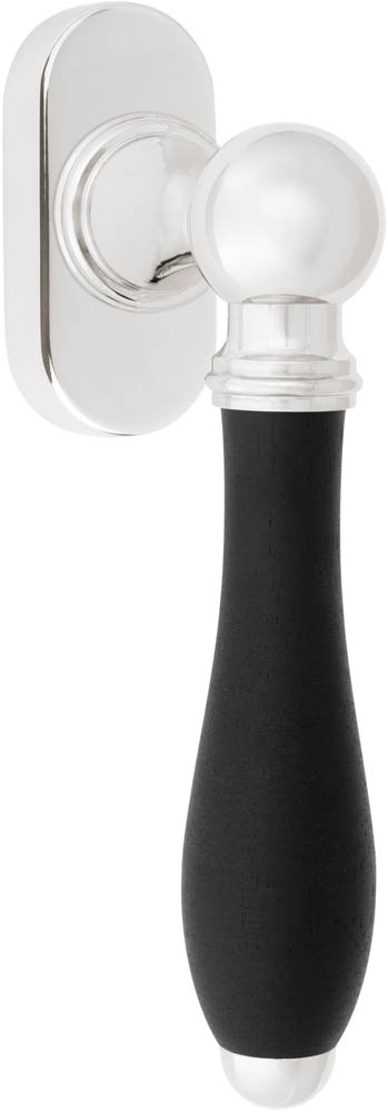 1815-DK-O - R TIMELESS 1815-DK-O non-locking tilt and turn window handle bright nickel/ebony wood right-turning