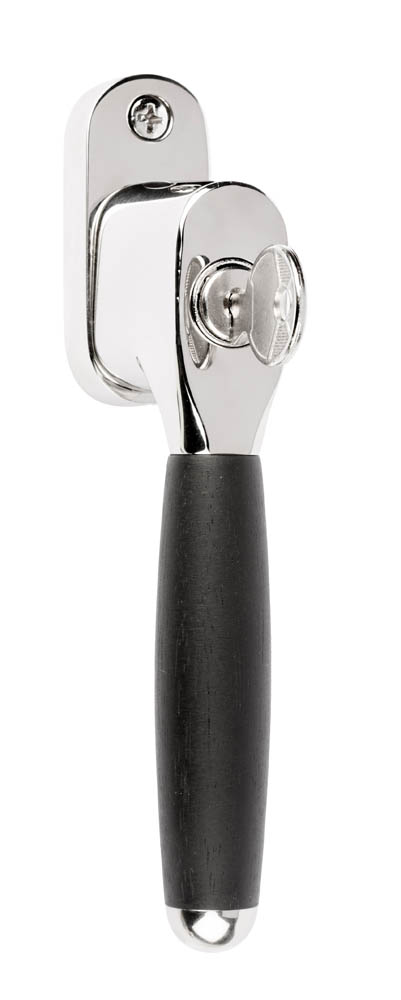1932-DK-A - locking tilt and turn window handle bright nickel/ebony wood