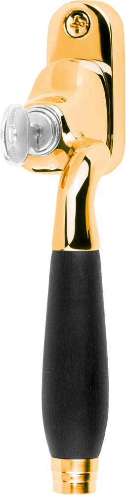 1934-DK-FA - R TIMELESS 1934-DK-FA locking offset tilt and turn window handle brass unlacquered/ebony wood right-turning