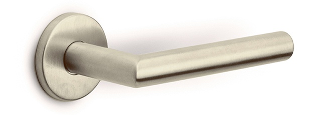 LB2-19 - sprung door handle on rose EN1906 class 3 PVD light bronze