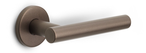 LB7-19 - sprung lever handle on rose EN1906 class 3 bronze