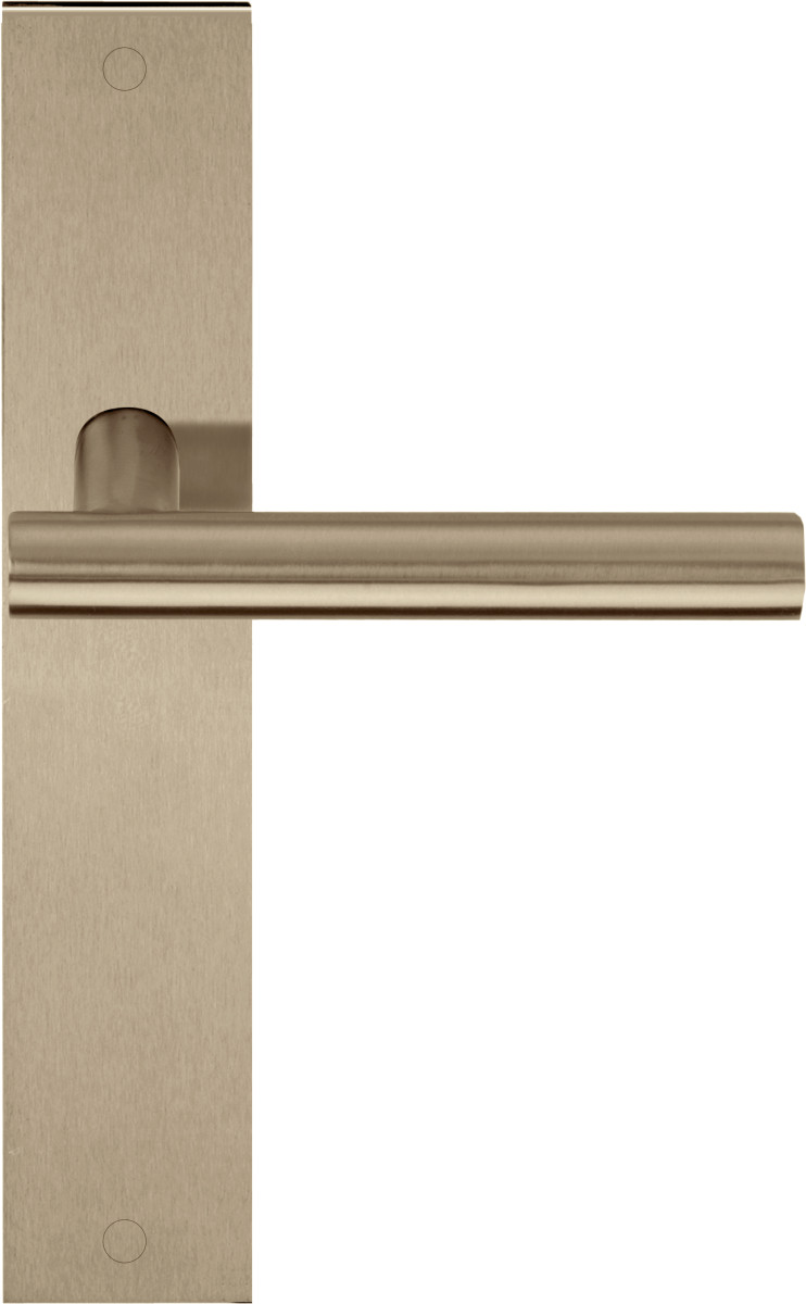 LB7-19P236SFC - unsprung lever handle on blank plate PVD light bronze