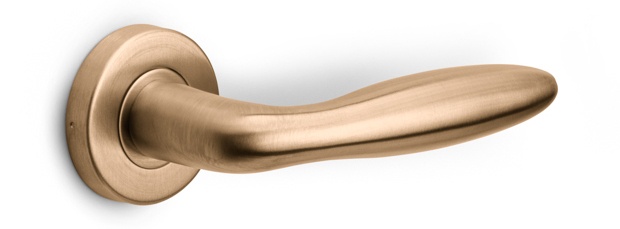 LB18H - sprung door handle on rose PVD gunmetal