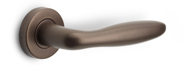 LB18H - sprung door handle on rose PVD gunmetal