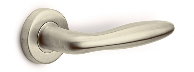 LB18H - sprung door handle on rose PVD gunmetal