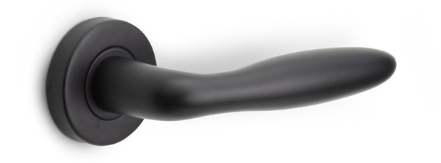 LB18H - sprung door handle on rose PVD gunmetal