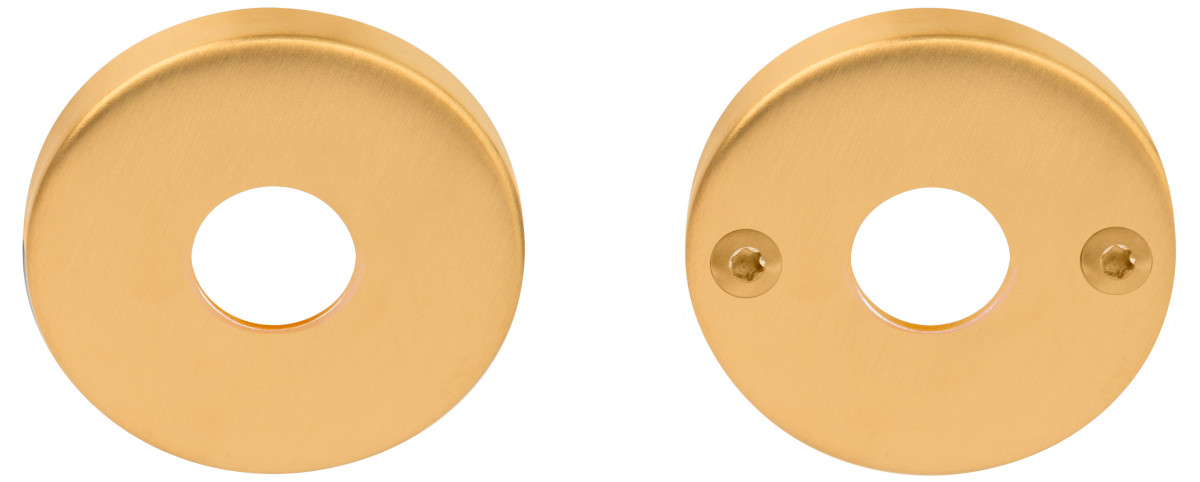 LBR50EN - sprung rose EN1906 class 4 for lever handles PVD satin gold*