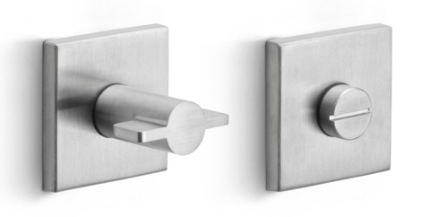 EGWCQ50 - turn and release set on square rose including Q5/7/8 spindle satin stainless steel