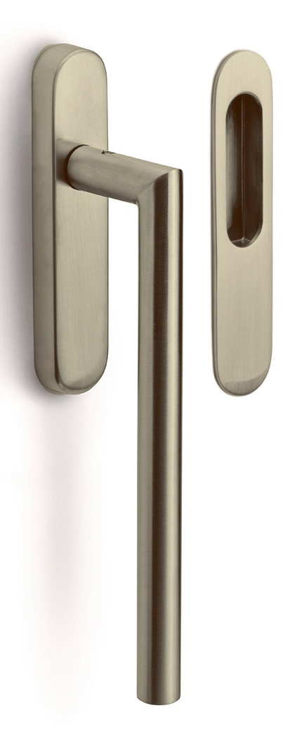 LB230Y - solid set internal lift-up sliding door handle porfile including cylinder hole PC69