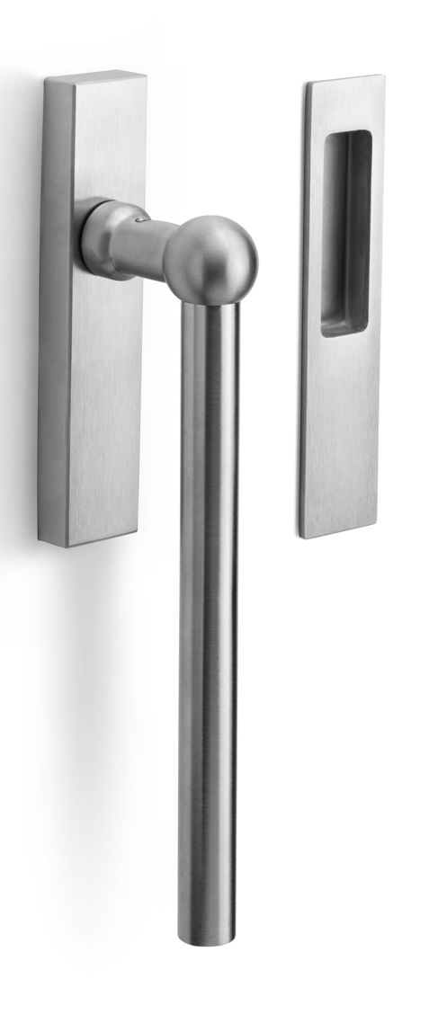 FV230Y - lift-up sliding door handle with profile cylinder hole Y69 satin stainless steel