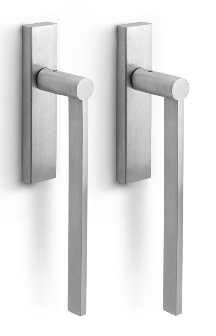 EG230PAY - set of lift-up sliding door handles profile cylinder hole Y69 satin stainless steel