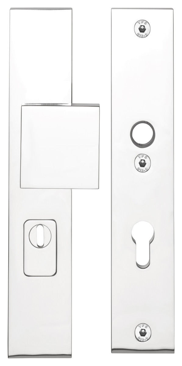 LSQ60-50KT - IP SQUARE LSQ60-50KT security plates with cylinder protection cover knob/handle* SKG*** PC55 polished stainless steel