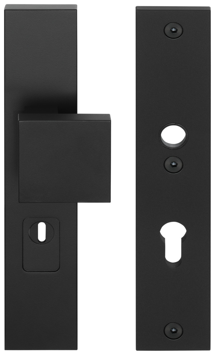 LSQ60-50KT - NM SQUARE LSQ60-50KT security plates with cylinder protection cover knob/handle* SKG*** PC92 satin black