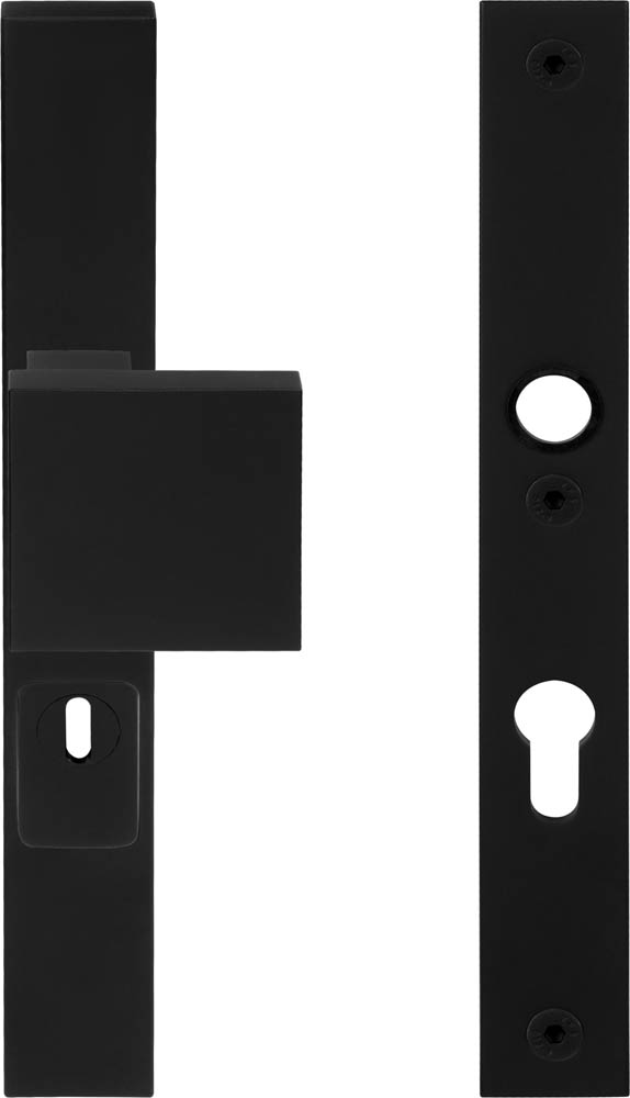 LSQ60-28KT - NM SQUARE LSQ60-28KT security plates with cylinder protection cover knob/handle* SKG*** PC92 satin black