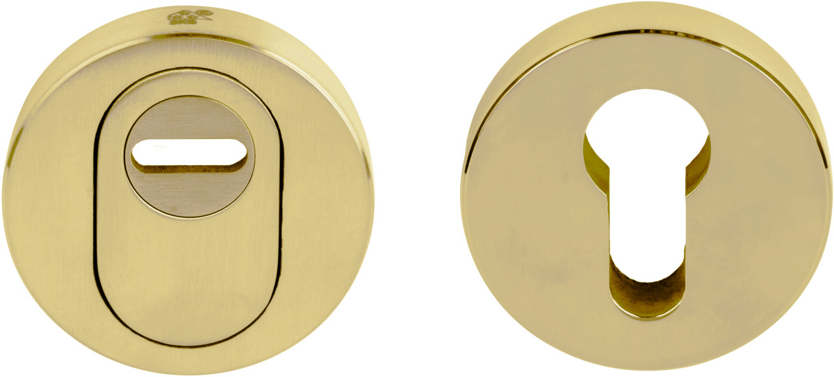 LBVEIL-KT - security escutcheons with cylinder protection cover SKG*** brass unlacquered