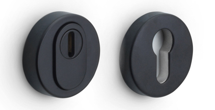 BVEIL-KT - security escutcheons with cylinder protection cover SKG*** satin black