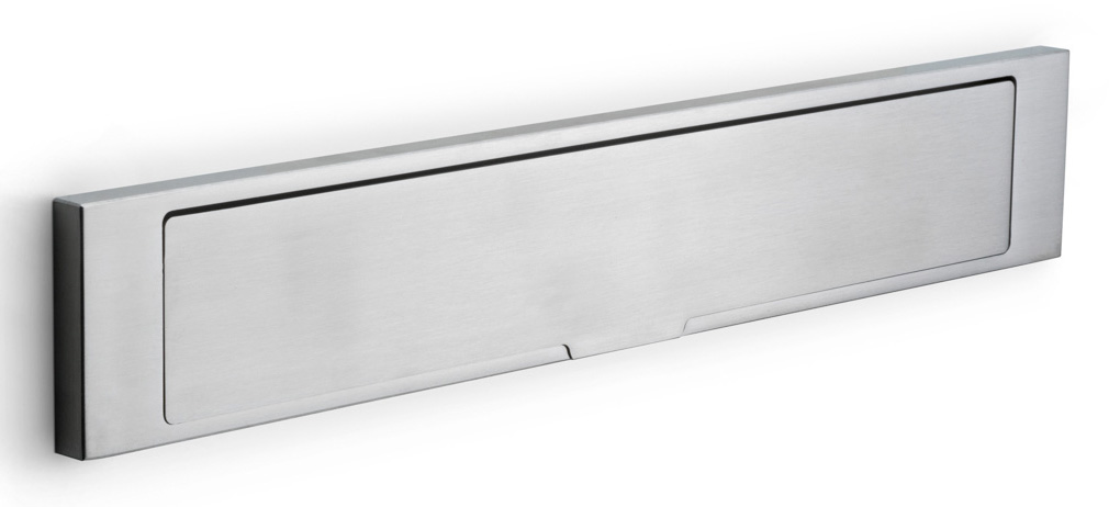 LSQ380 - solid letter plate satin stainless steel