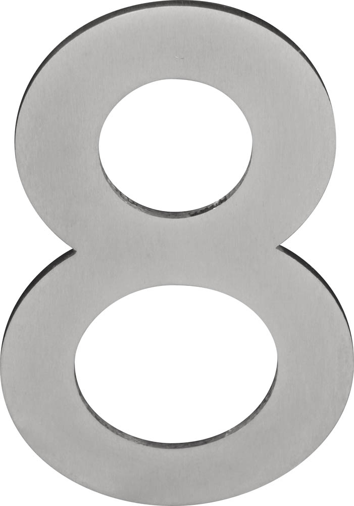 LSQHN150-8 - numeral satin stainless steel