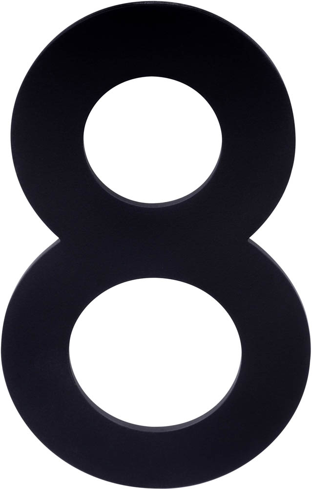 LSQHN150-8 - numeral satin black