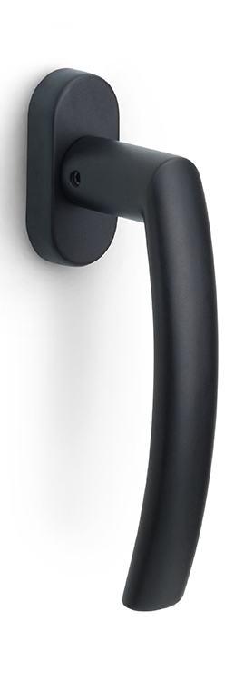 LB14-DK-O - L BASICS LB14-DK-O non-locking tilt and turn window handle satin black left-turning