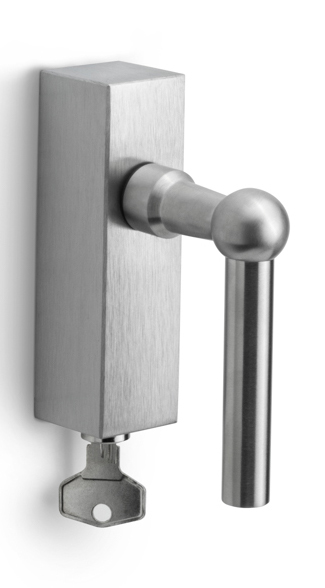 FVL85-DKLOCK - locking tilt and turn window handle satin stainless steel