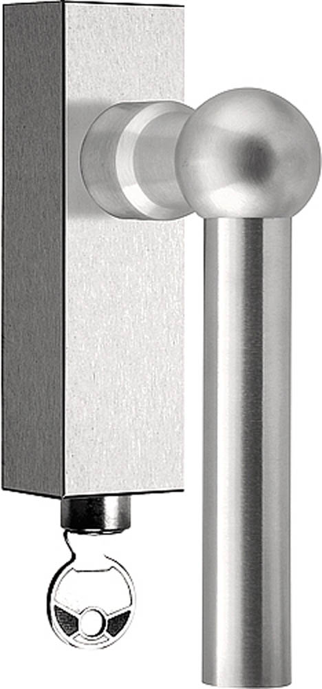 FVL125-DKLOCK - locking tilt and turn window handle polished stainless steel