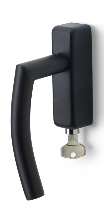 LB4-DKLOCK-O - R BASICS LB4-DKLOCK-O locking tilt and turn window handle satin black right-turning