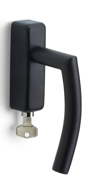 LB4-DKLOCK-O - L BASICS LB4-DKLOCK-O locking tilt and turn window handle satin black left-turning