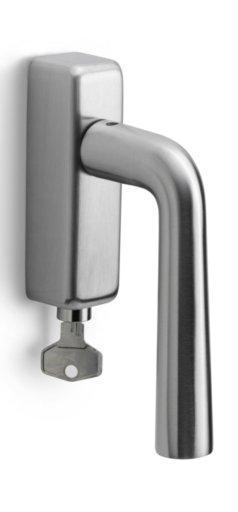 LB10H-DKLOCK-O - locking tilt and turn window handle satin stainless steel