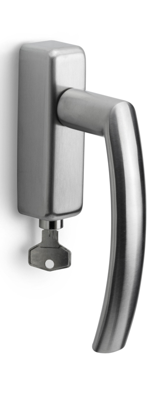 LB14-DKLOCK-O - R BASICS LB14-DKLOCK-O locking tilt and turn window handle satin stainless steel right-turning
