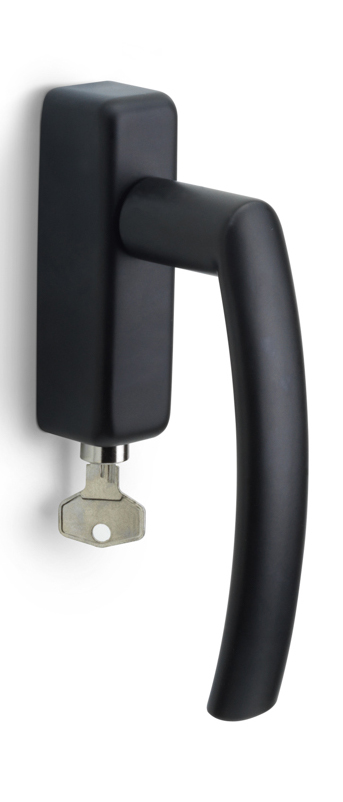 LB14-DKLOCK-O - L BASICS LB14-DKLOCK-O locking tilt and turn window handle satin black left-turning