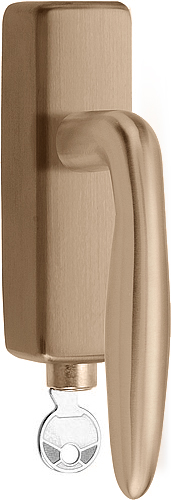LB18H-DKLOCK-O - locking tilt and turn window handle PVD light bronze